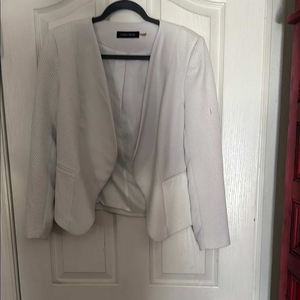 Ivanka Trump White Textured Blazer